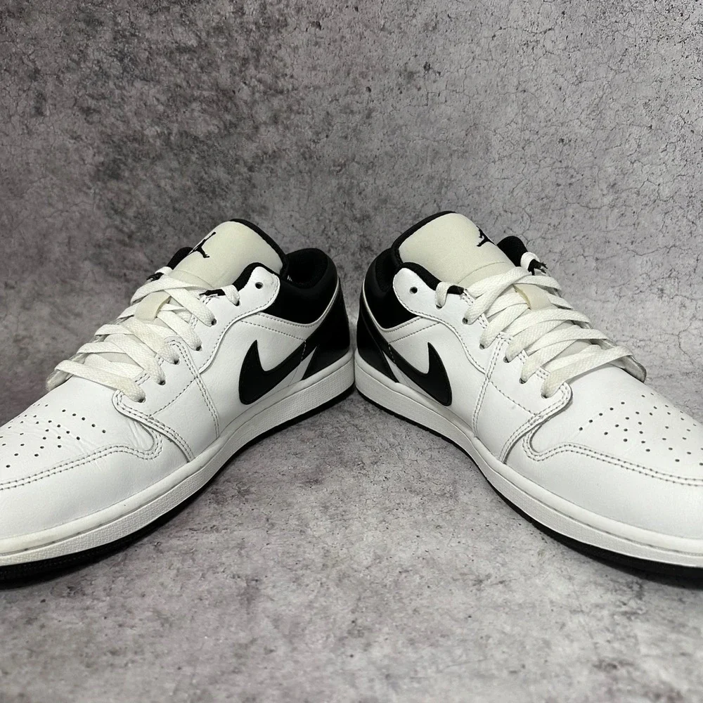 Jordan Air Jordan 1 Low Mens Sz 11 White Black Reverse Panda 553558-132 Leather